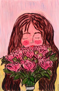 Rouge Pivoines - Print A4